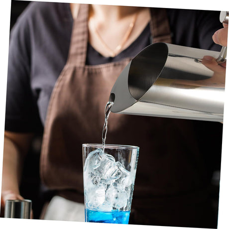 Stainless Steel Water Pitcher for Home and Bar Polished Metal Beverage Container for Cold Drinks Juice Tea and Cocktail Mixing Fridge Pitcher  1.0L