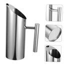 Stainless Steel Water Pitcher for Home and Bar Polished Metal Beverage Container for Cold Drinks Juice Tea and Cocktail Mixing Fridge Pitcher  1.0L