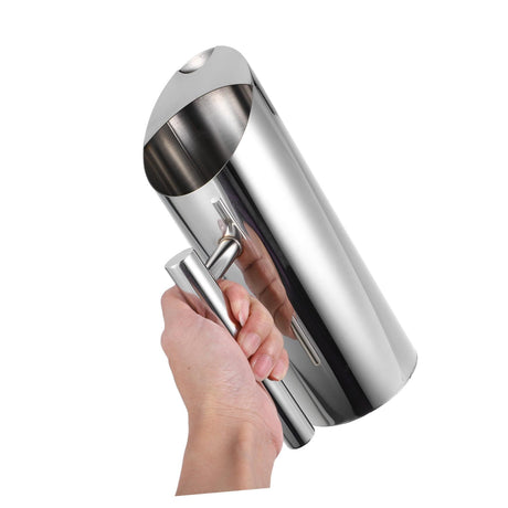 Stainless Steel Water Pitcher for Home and Bar Polished Metal Beverage Container for Cold Drinks Juice Tea and Cocktail Mixing Fridge Pitcher  1.0L