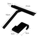 Squeegee for Window Cleaning Bathroom Squeegee Window Washer Glass Shower Door Mirror Tile Tub Silicone Cleaning Tool （Black)