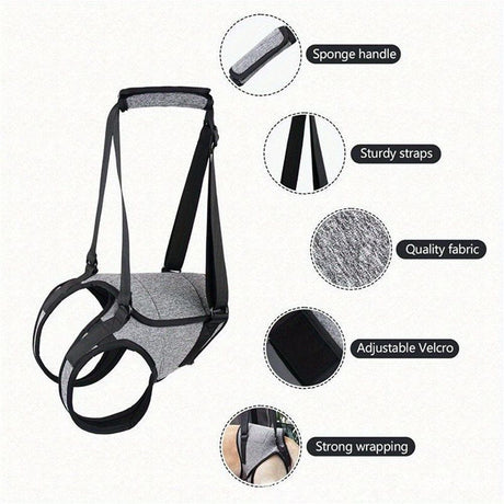 Dog Halter Harnesses, Adjustable Lift  For Large Dogs, Dog Sling For Medium Dogs Hind Leg Support To Help Rehabilitate, Soft Padded Dog Support Harness For Elderly, Injured, Arthritic(L)