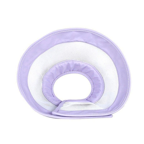 Cat Recovery Protective Cone Collar After Surgery-Soft Adjustable Waterproof Lightweight Elizabethan Collar to Prevent Cats from Touching Stitches, Wounds and Rashes (Light Purple, M)