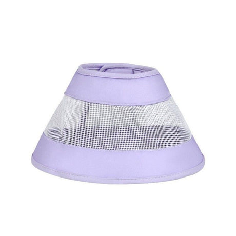 Cat Recovery Protective Cone Collar After Surgery-Soft Adjustable Waterproof Lightweight Elizabethan Collar to Prevent Cats from Touching Stitches, Wounds and Rashes (Light Purple, M)