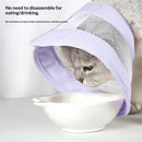 Cat Recovery Protective Cone Collar After Surgery-Soft Adjustable Waterproof Lightweight Elizabethan Collar to Prevent Cats from Touching Stitches, Wounds and Rashes (Light Purple, M)