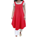 Soft   Polyester  Apron Cross Back Aprons with 2 Pockets Women’s  Square Apron Garden Smock for Baking Cooking Red