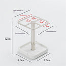 Toothbrush Holder Stainless Steel Bathroom Toothbrush Storage Organizer Toothpaste Holder Stand Rack for Bathroom Vanity, Countertops (Silver)