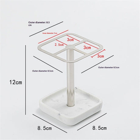 Toothbrush Holder Stainless Steel Bathroom Toothbrush Storage Organizer Toothpaste Holder Stand Rack for Bathroom Vanity, Countertops (Silver)