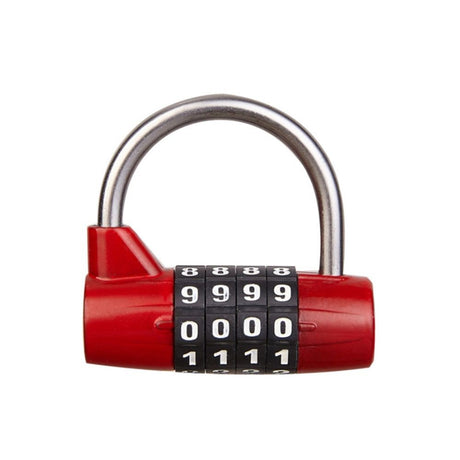 2pcs Gym Locker Lock 4 Digit Combination Lock for Locker for School Gym Lock for Sports, Toolbox, Case, Hasp Storage (Red)