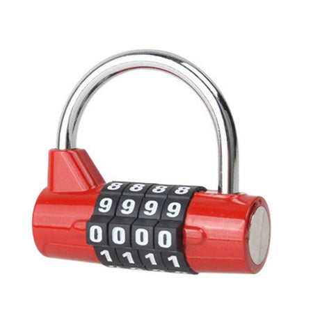 2pcs Gym Locker Lock 4 Digit Combination Lock for Locker for School Gym Lock for Sports, Toolbox, Case, Hasp Storage (Red)