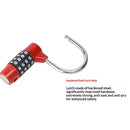 2pcs Gym Locker Lock 4 Digit Combination Lock for Locker for School Gym Lock for Sports, Toolbox, Case, Hasp Storage (Red)