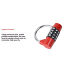 2pcs Gym Locker Lock 4 Digit Combination Lock for Locker for School Gym Lock for Sports, Toolbox, Case, Hasp Storage (Red)