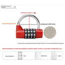 2pcs Gym Locker Lock 4 Digit Combination Lock for Locker for School Gym Lock for Sports, Toolbox, Case, Hasp Storage (Red)
