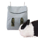 2pcs Rabbit Hay Feeder Bag, Guinea Pig Hay Feeder Storage,Sack Hay Bag Feeding Storage for Chinchilla Hamsters Rabbit Guinea Pig Small Animals (L, Blue)