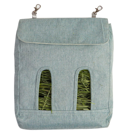 2pcs Rabbit Hay Feeder Bag, Guinea Pig Hay Feeder Storage,Sack Hay Bag Feeding Storage for Chinchilla Hamsters Rabbit Guinea Pig Small Animals (L, Blue)