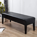 Waterproof Dining Bench Cover, Washable Durable Bench Covers Slipcover, Rectangle Bench Seat Covers for Dining Room Living Room Kitchen(Black)