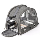 Bird Travel Carrier with Stand Perch and Stainless Tray,Portable Small Bird  Cockatiel Carrier for Hiking, (Grey)