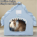 Bunny Tent Guinea Pig House Bed Cozy Hamster Cave Large Hideout for Dwarf Rabbits Hedgehog Bearded Dragon Nest Hamster Cage Accessories (Blue)