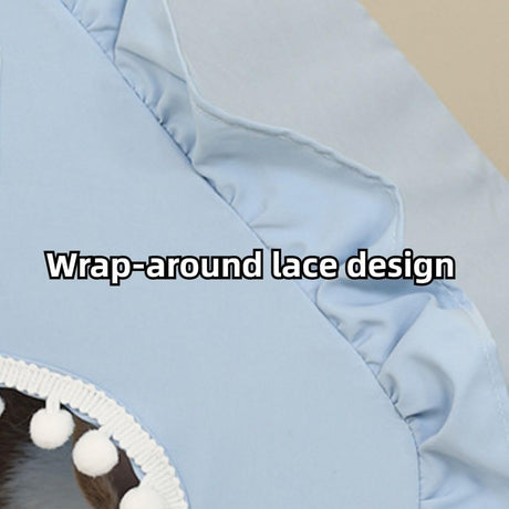 Bunny Tent Guinea Pig House Bed Cozy Hamster Cave Large Hideout for Dwarf Rabbits Hedgehog Bearded Dragon Nest Hamster Cage Accessories (Blue)