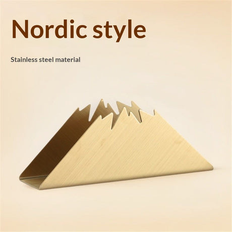Napkin Holder for Tables, Paper Organizer Freestanding Steel Tissue Holder, stainless steel napkin holderGold