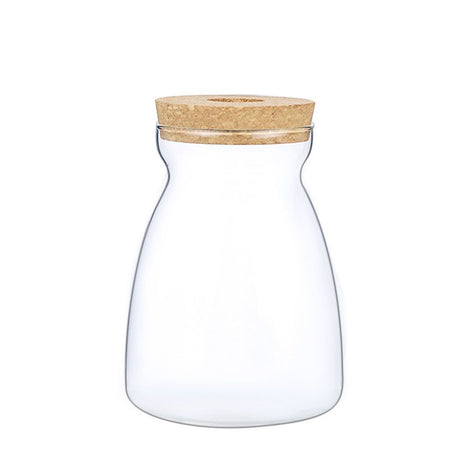 Glass Plant Jar -Plants Propagation Station - Micro Landscape Terrarium Container Desktop Plant Jar Hydroponic Vases Gardening for Plant Lovers(Medium T-shaped)