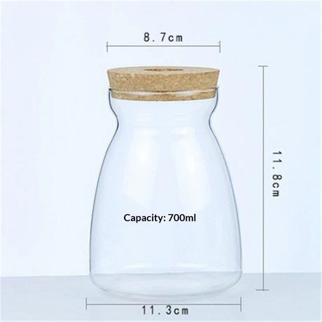 Glass Plant Jar -Plants Propagation Station - Micro Landscape Terrarium Container Desktop Plant Jar Hydroponic Vases Gardening for Plant Lovers(Medium T-shaped)