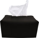 Tissue Box Cover,Modern PU Leather Rectangular Tissue Box Holder - Decorative Holder/Organizer for Bathroom Vanity Countertop, Night Stands, Office Desk -  rectangular black