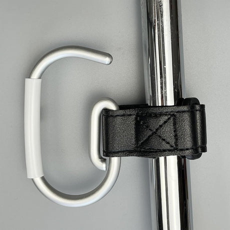 2 Pcs Stroller Hooks, Mommy Stroller Clip and Stroller Accessories Organizer Hook, Brushed Aluminum Hook for Strollers/Walkers/Mobility Scooter/Wheelchair/Rollator(Black)