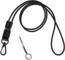 2 Pack of Lanyard, Leather Braided Badge Lanyard for ID Card Holder Keys Office Adjustable Lanyard with Strong Metal Clasp Keychain Holder Neck Strap for Men& Women