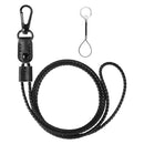 2 Pack of Lanyard, Leather Braided Badge Lanyard for ID Card Holder Keys Office Adjustable Lanyard with Strong Metal Clasp Keychain Holder Neck Strap for Men& Women