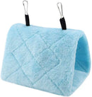 2Pcs Bird Tent Plush Hammock Warm Hut Hanging Nest for Cage 17*12*13cm Snuggle Sleeping Bed Parrot Hideaway Cave for Parakeet Cockatiels Cockatoo Lovebird（blue）
