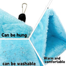 2Pcs Bird Tent Plush Hammock Warm Hut Hanging Nest for Cage 17*12*13cm Snuggle Sleeping Bed Parrot Hideaway Cave for Parakeet Cockatiels Cockatoo Lovebird（blue）