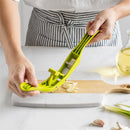 Easy Clean Garlic Press - Lightweight, Easy-to-Use Garlic Mincer & Crusher for Food Prep & Kitchen Accessories, Green