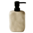 Modern Ceramic Soap Dispenser, Beige Speckled Finish, Black Pump Top, Refillable Liquid Container for Bathroom Kitchen(440 ml)