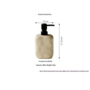 Modern Ceramic Soap Dispenser, Beige Speckled Finish, Black Pump Top, Refillable Liquid Container for Bathroom Kitchen(440 ml)