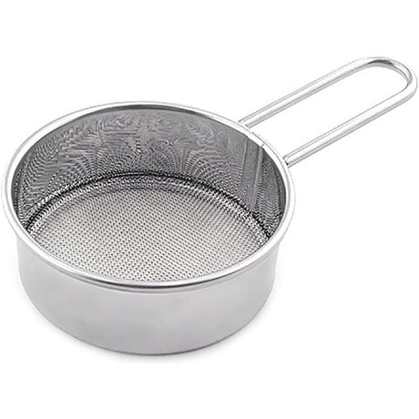 2pcs Small Strainer, Flour Colander Mini Small Flour Sifter for Baking Powder Sugar Coffee Pastas Tea,  Stainless Steel Food Strainer Mini Sifter with Handle