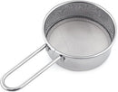 2pcs Small Strainer, Flour Colander Mini Small Flour Sifter for Baking Powder Sugar Coffee Pastas Tea,  Stainless Steel Food Strainer Mini Sifter with Handle