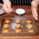 2pcs Small Strainer, Flour Colander Mini Small Flour Sifter for Baking Powder Sugar Coffee Pastas Tea,  Stainless Steel Food Strainer Mini Sifter with Handle