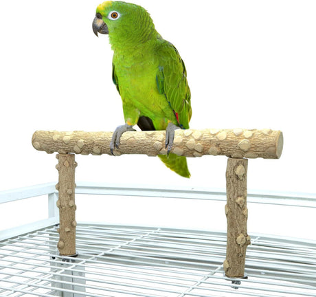 Pepper Wood Parrot Stand Branch, Wooden Perch for Parakeet Cockatiels Conures Lovebirds Budgies, Birdcage Accessories（small size）