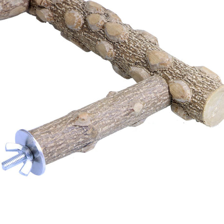 Pepper Wood Parrot Stand Branch, Wooden Perch for Parakeet Cockatiels Conures Lovebirds Budgies, Birdcage Accessories（small size）