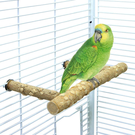 Pepper Wood Parrot Stand Branch, Wooden Perch for Parakeet Cockatiels Conures Lovebirds Budgies, Birdcage Accessories（small size）