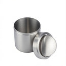 Covered trash cans, brushed stainless steel trash cans, cylindrical trash cans, bathroom, living room, office, kitchen trash cans (silver)