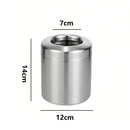 Covered trash cans, brushed stainless steel trash cans, cylindrical trash cans, bathroom, living room, office, kitchen trash cans (silver)