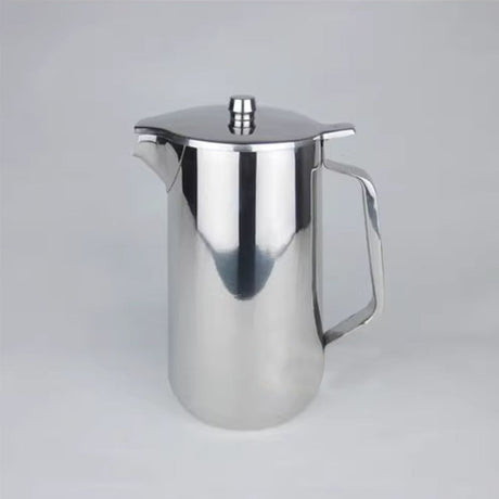 1.8L Stainless Steel Pitcher with Lid, Large Capacity, 201 Stainless Steel, Iced Tea Pitcher for Coffee, Juice and Homemade Beverages