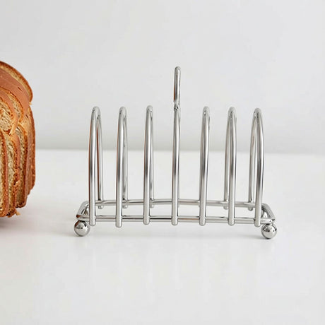 Stainless Steel Slice Toast Rack Kitchen Accessory for Storage for Gatherings Parties and Outdoor Activities Compact Design for Home and Restaurant Use