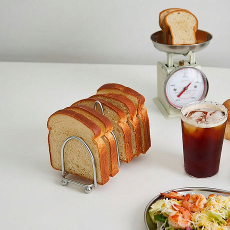 Stainless Steel Slice Toast Rack Kitchen Accessory for Storage for Gatherings Parties and Outdoor Activities Compact Design for Home and Restaurant Use