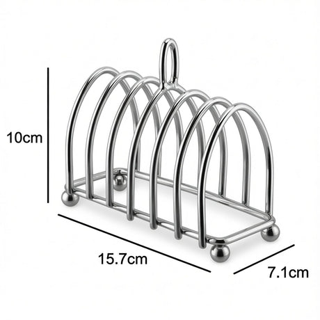 Stainless Steel Slice Toast Rack Kitchen Accessory for Storage for Gatherings Parties and Outdoor Activities Compact Design for Home and Restaurant Use