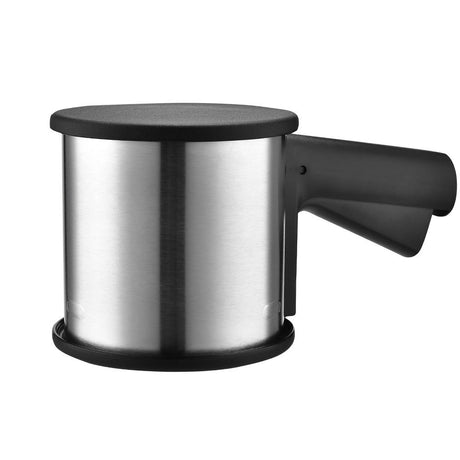Flour Sifter for Baking, Handheld Strainer Sifter Stainless Steel, Hand Crank Squeeze Sieve for Baking w/Comfortable Handle for Flour Powdered Sugar Cake - Baker Supplies