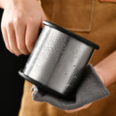 Flour Sifter for Baking, Handheld Strainer Sifter Stainless Steel, Hand Crank Squeeze Sieve for Baking w/Comfortable Handle for Flour Powdered Sugar Cake - Baker Supplies