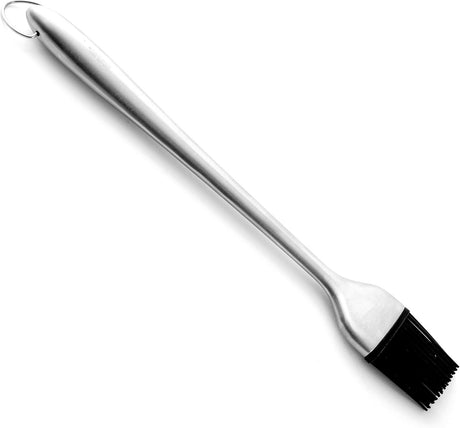 Stainless steel handle silicone barbecue oil brush seasoning brush high temperature resistant barbecue brush cake baking barbecue BBQ brush（30CM）