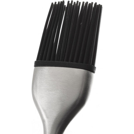Stainless steel handle silicone barbecue oil brush seasoning brush high temperature resistant barbecue brush cake baking barbecue BBQ brush（30CM）